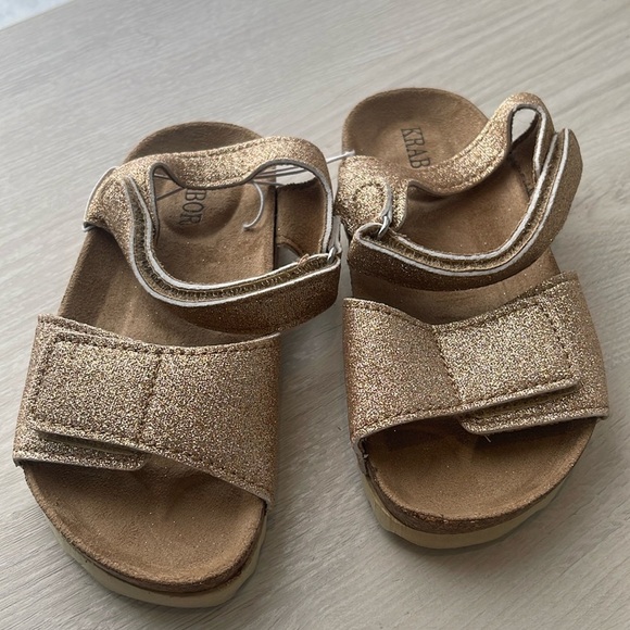 Krabor Gold Glitter Sandals Size US Toddler 9 - Picture 1 of 8